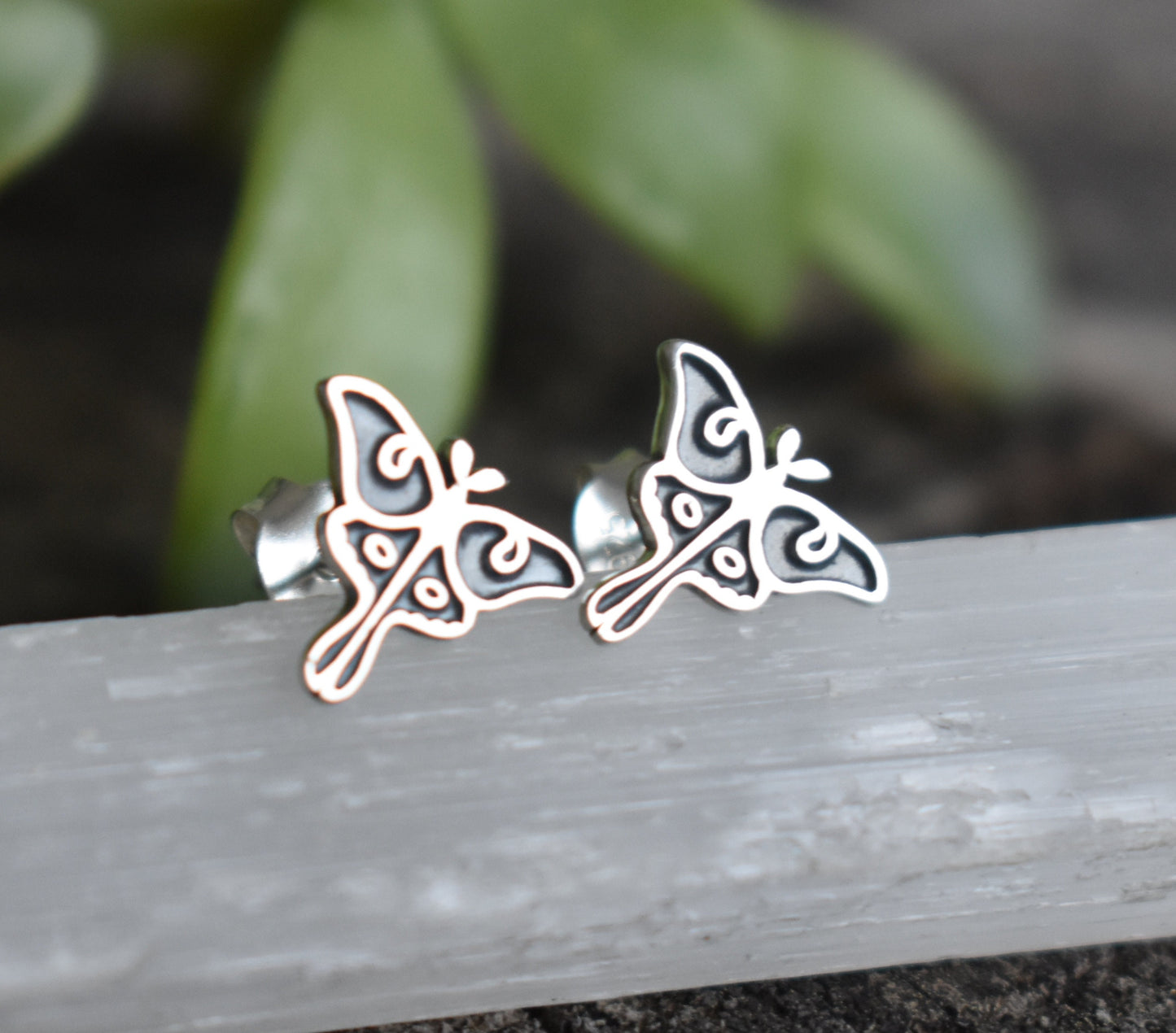 Luna Moth Earrings- Luna Moth Studs, Butterfly Earrings, Gold Moth Earrings