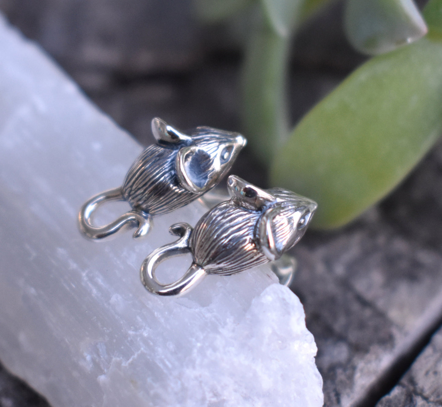 Mouse Earrings- Mouse Studs, Mouse Jewelry, Pet Mouse-Sterling Silver Earrings