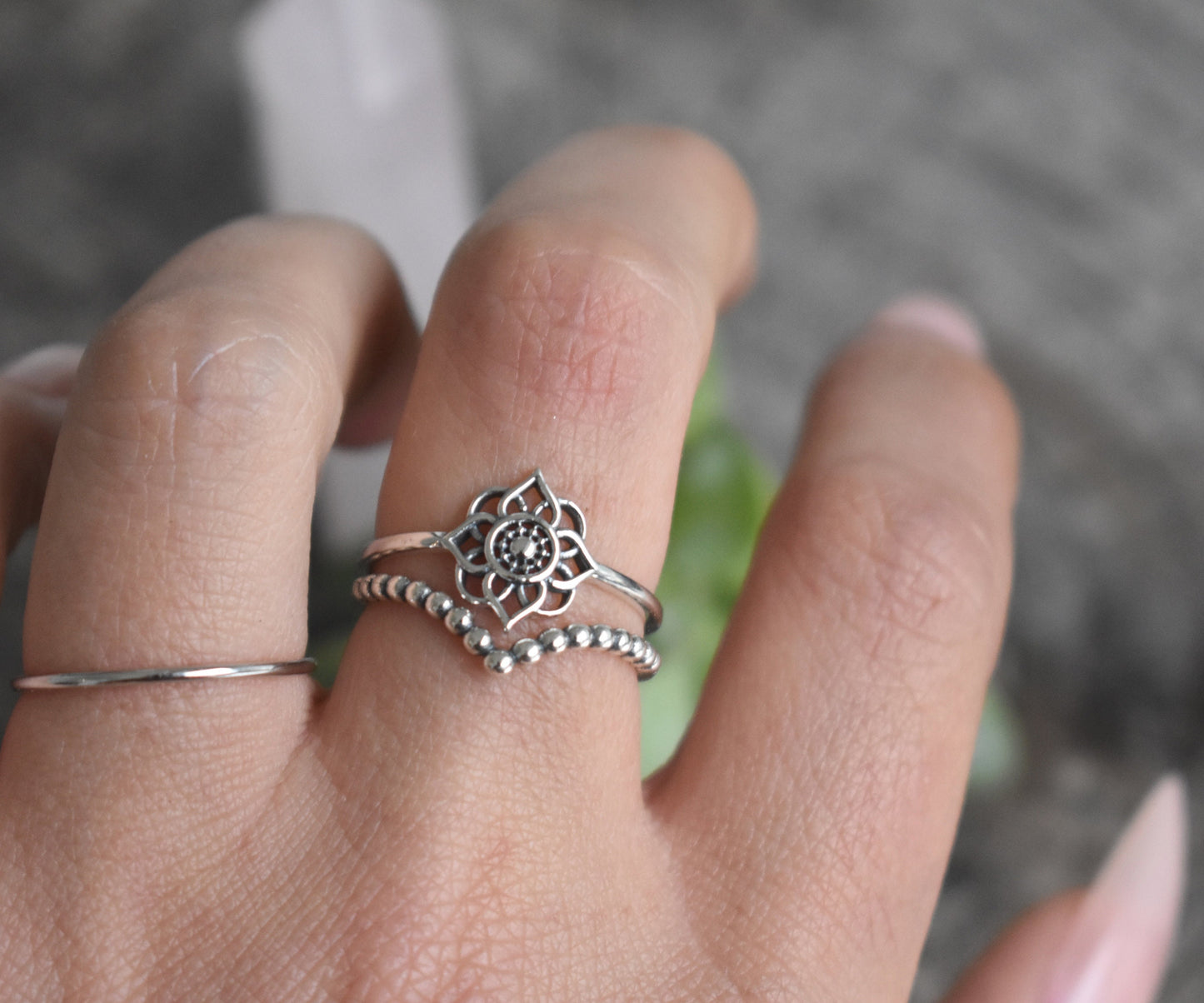 Mandala Ring- Sacred Geometry Ring, Meditation Ring, Yoga Ring, Life Ring