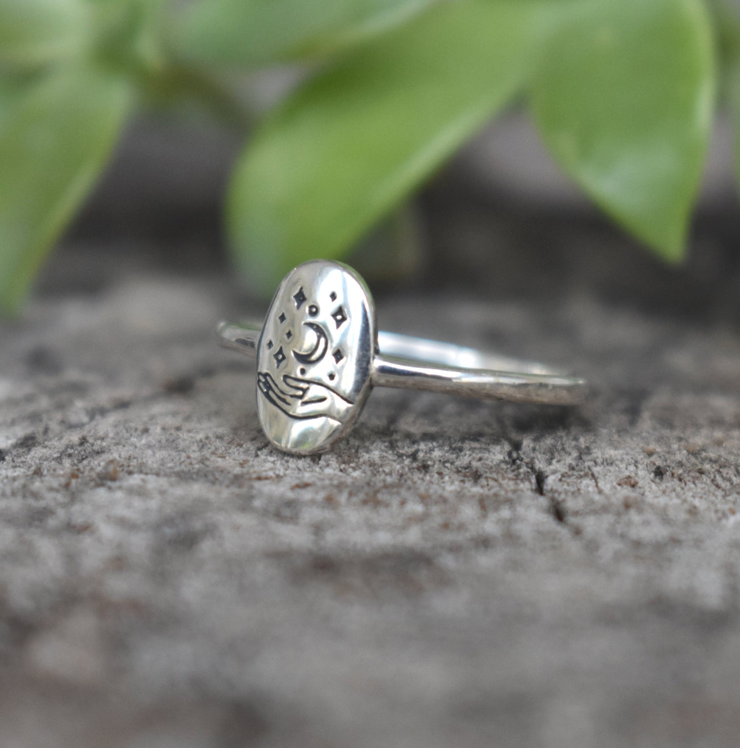 Fortune Telling Ring- Witchy Ring, Silver Hand Ring, Meditation Ring