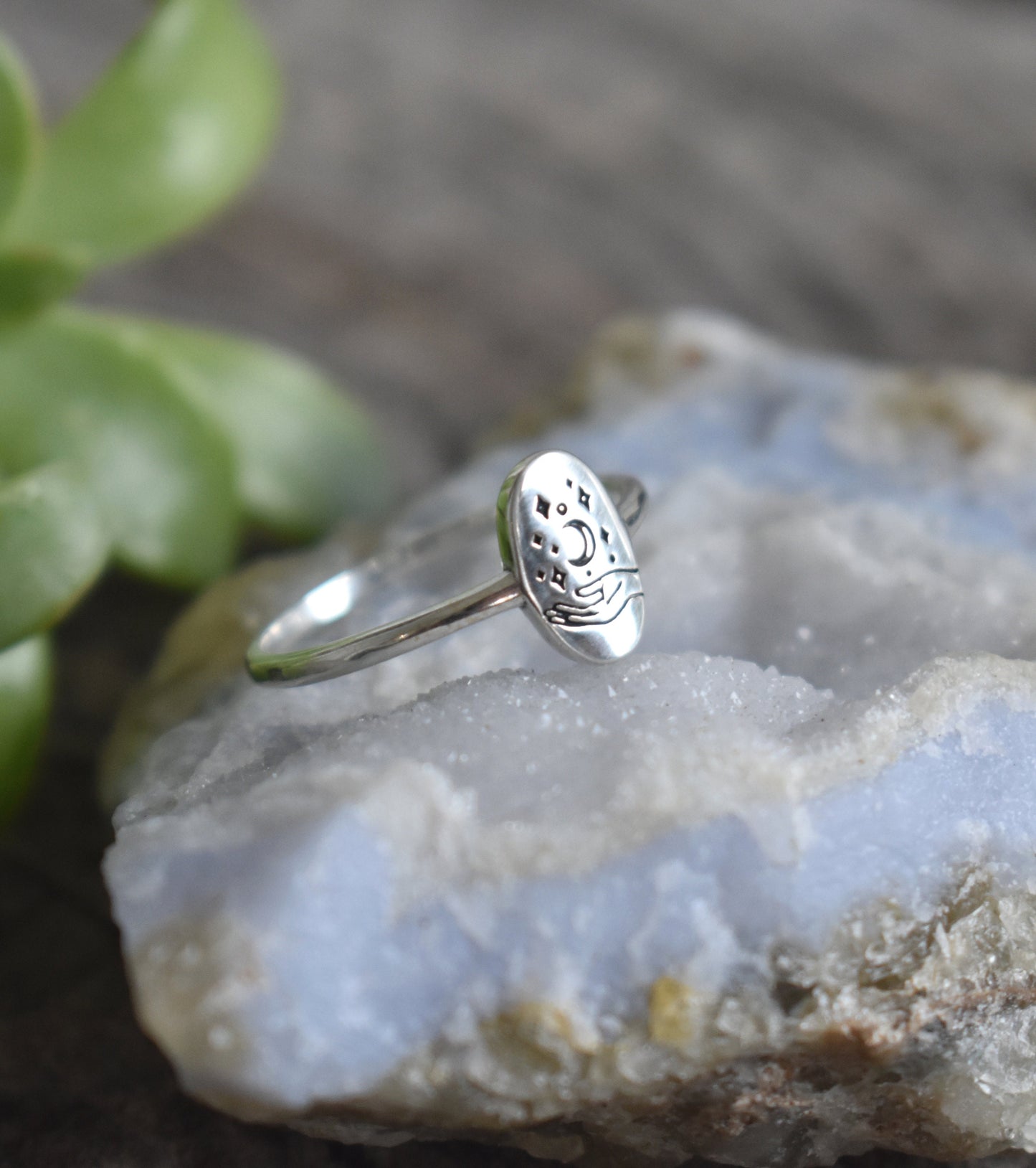 Fortune Telling Ring- Witchy Ring, Silver Hand Ring, Meditation Ring