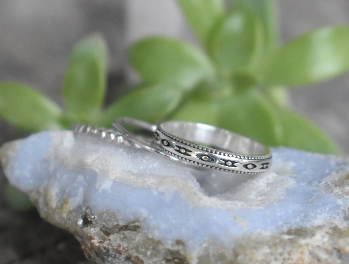 Aztec Rings- Southwestern Rings, Tribal Rings, Stacking Rings-Silver Rings