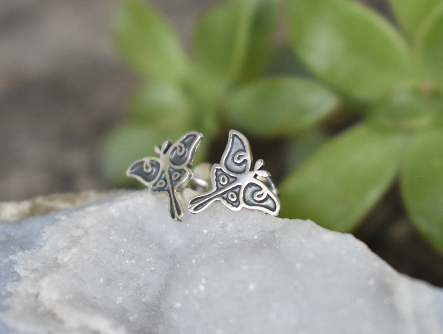 Luna Moth Earrings- Luna Moth Studs, Butterfly Earrings, Gold Moth Earrings