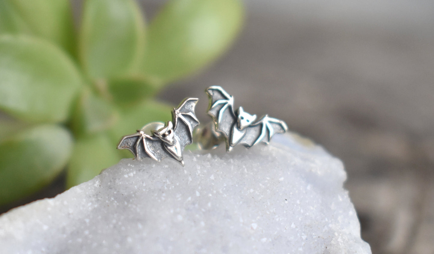 Bat Earrings- Bat Stud Earrings, Bat Jewelry, Halloween Earrings-Witchy Jewlery