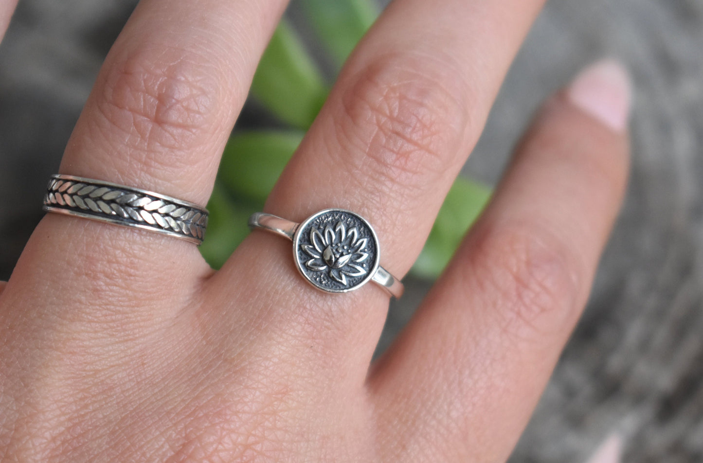 Lotus Ring- Lotus Flower Ring, Silver Lotus, Yoga Ring, Hindu Ring, Om Ring