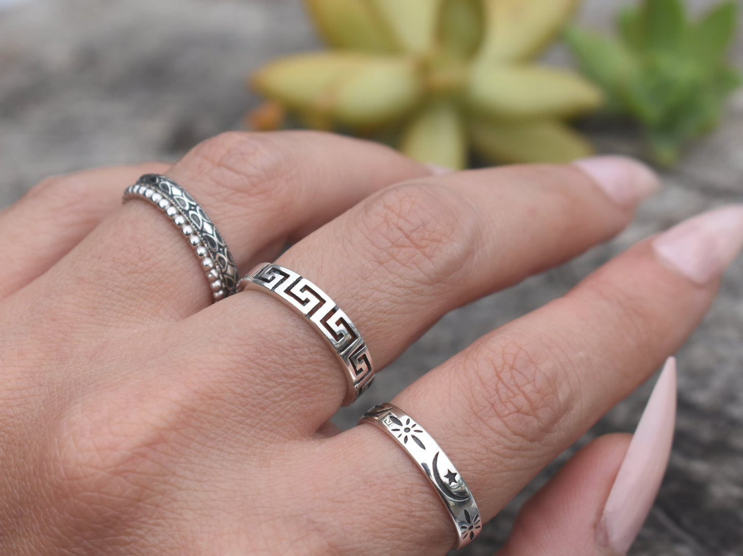 Greek Key Ring- Greek Key Jewelry, Meander Ring, Meandros- Silver Ring