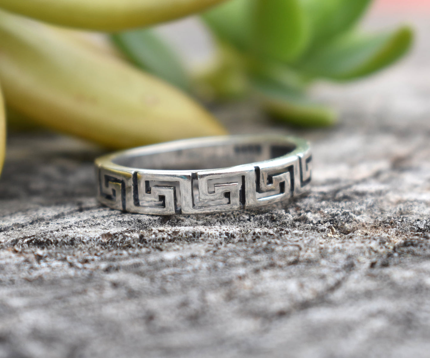 Greek Key Ring- Greek Key Jewelry, Meander Ring, Meandros- Silver Ring