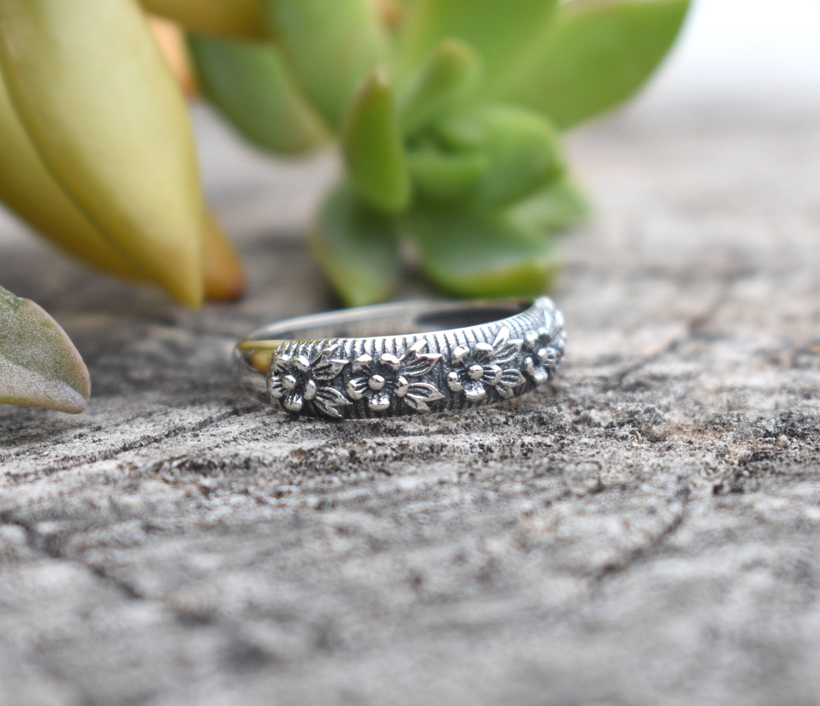Kids Sterling Silver Flower Ring - Solid 925 Silver, Handmade In Bulgaria, Nickel-Free