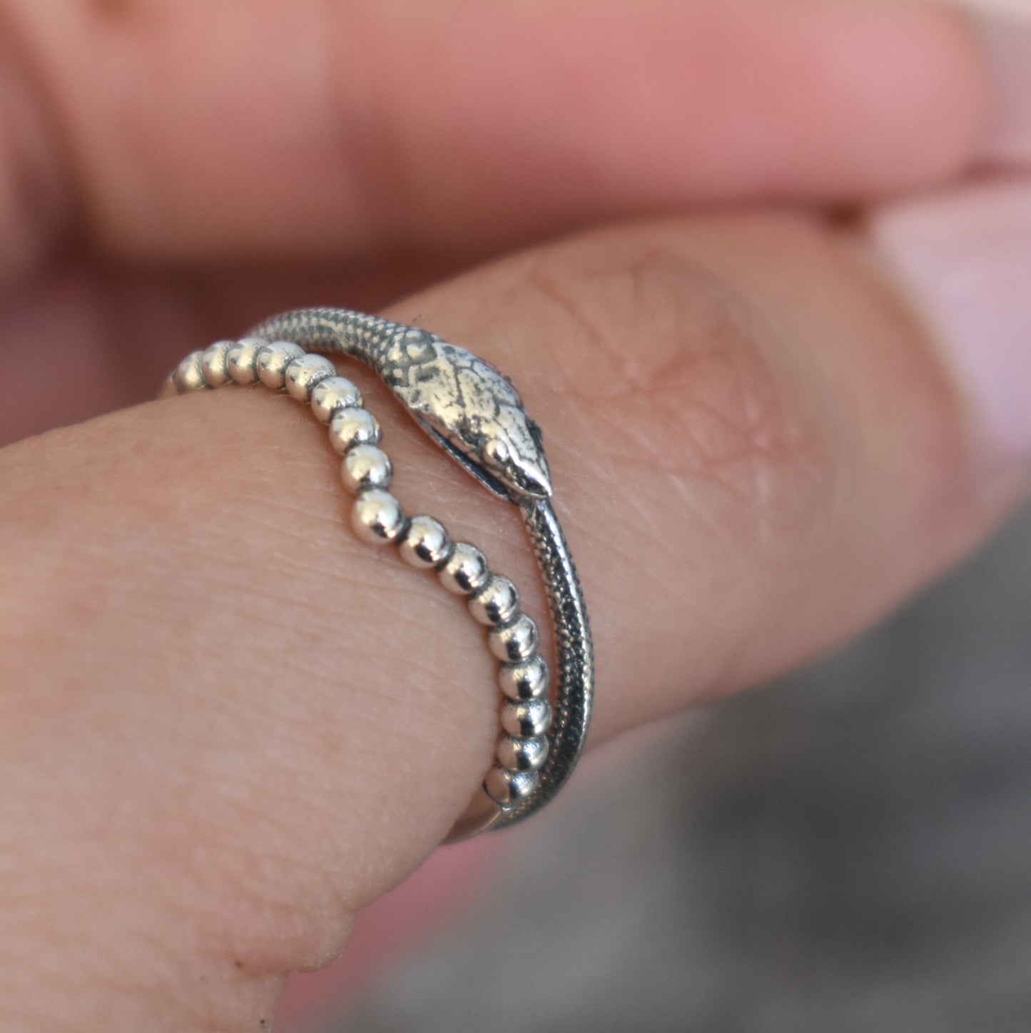 Ouroboros Ring- Snake Ring, Silver Snake Ring, Ouroboros Jewelry, Snake Jewelry-Aes Sedai