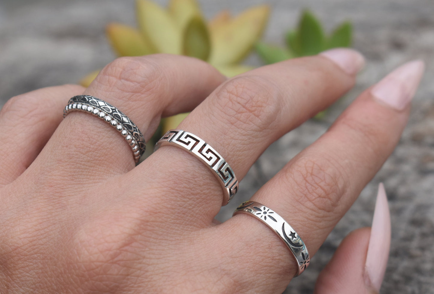 Greek Key Ring- Greek Key Jewelry, Meander Ring, Meandros- Silver Ring