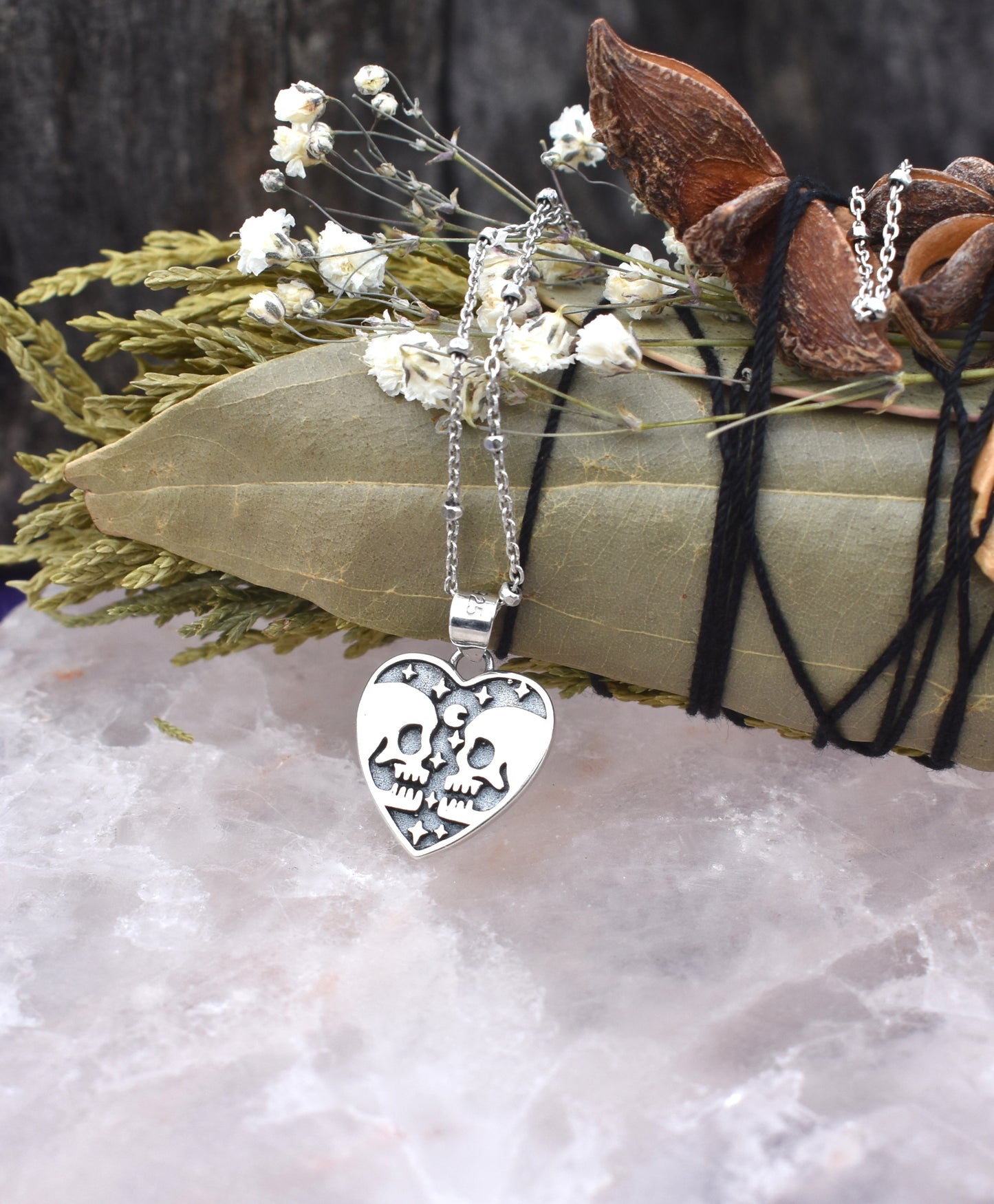 Lovers Necklace-Sterling Silver, Tarot Lovers Card