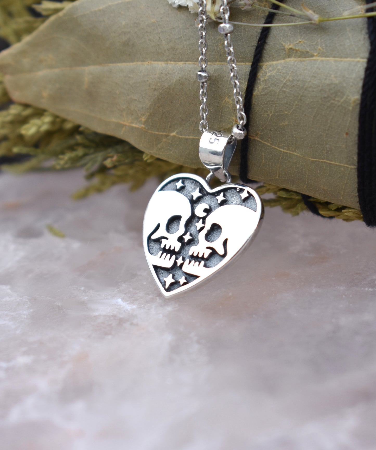 Lovers Necklace-Sterling Silver, Tarot Lovers Card