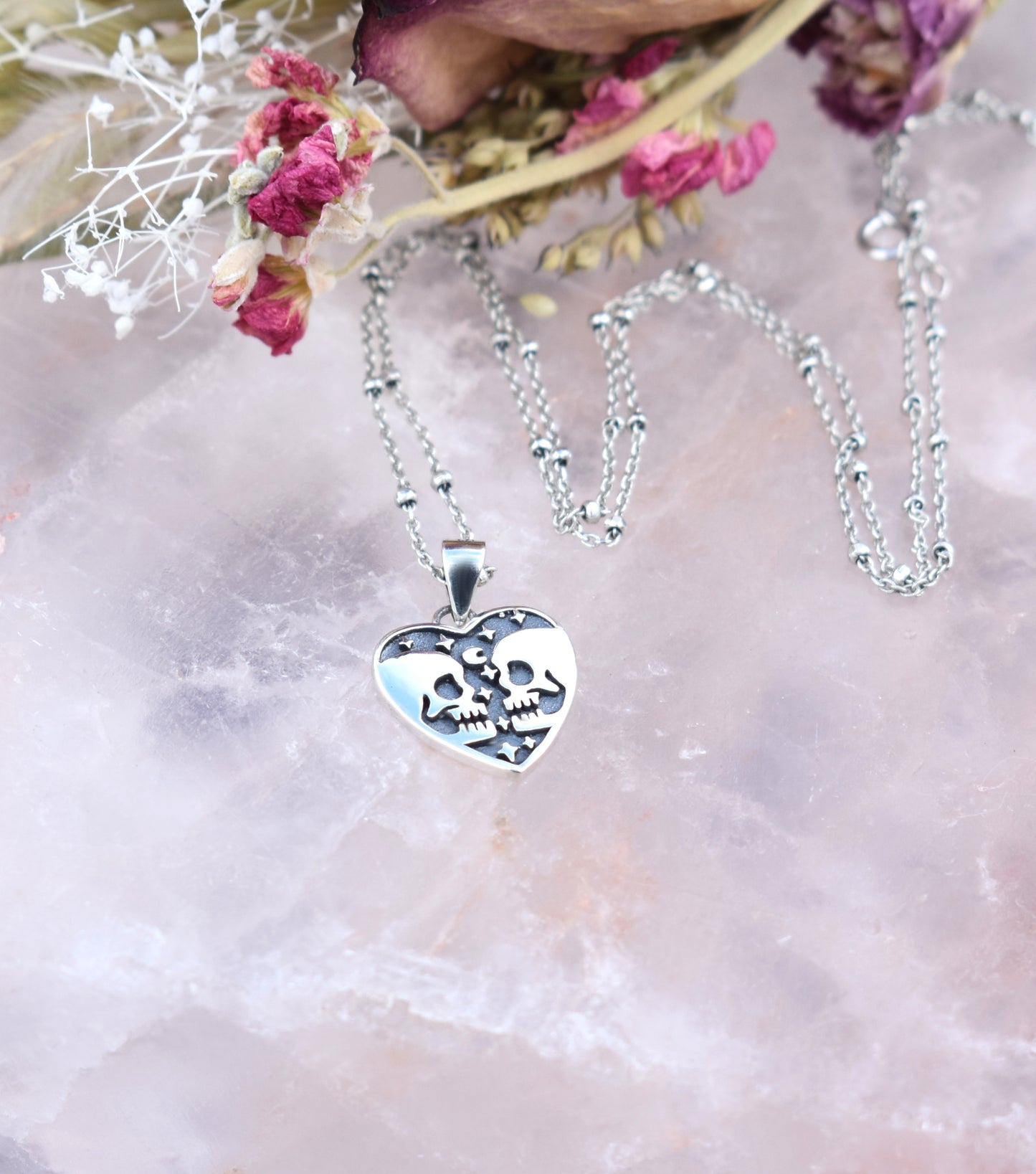 Lovers Necklace-Sterling Silver, Tarot Lovers Card