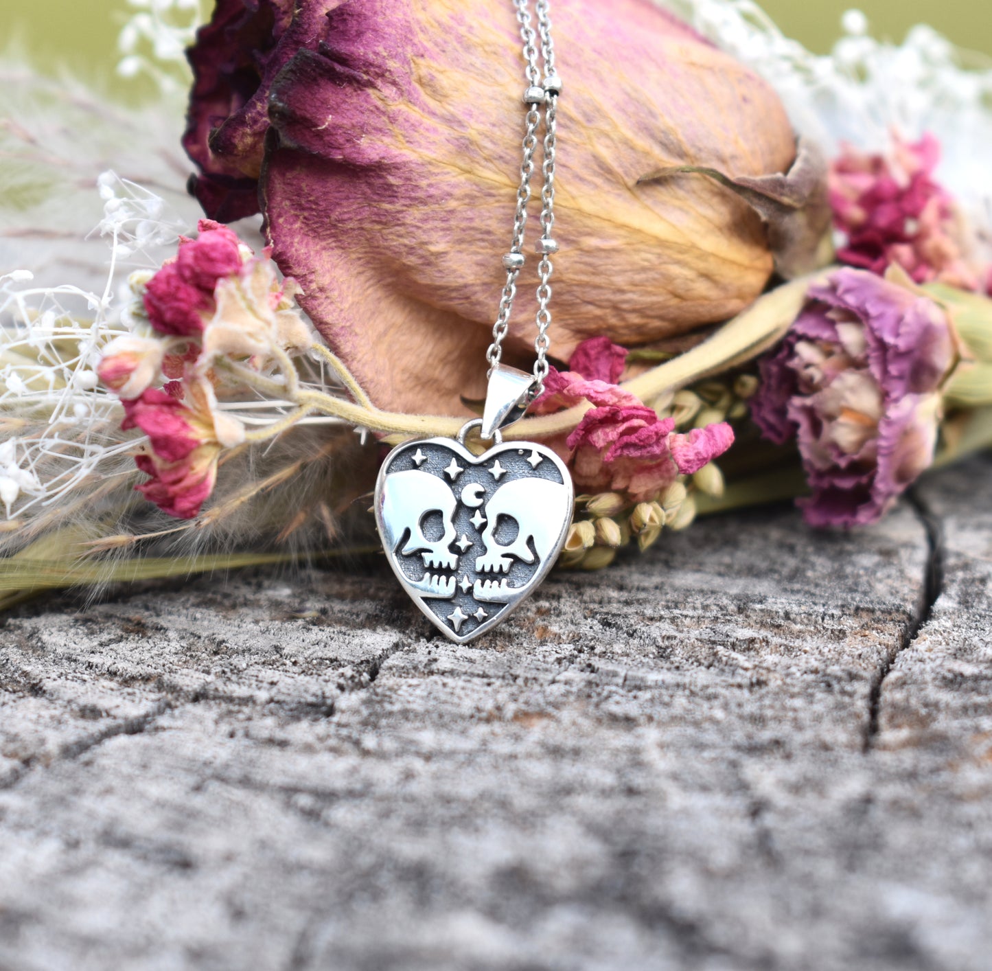 Lovers Necklace-Sterling Silver, Tarot Lovers Card