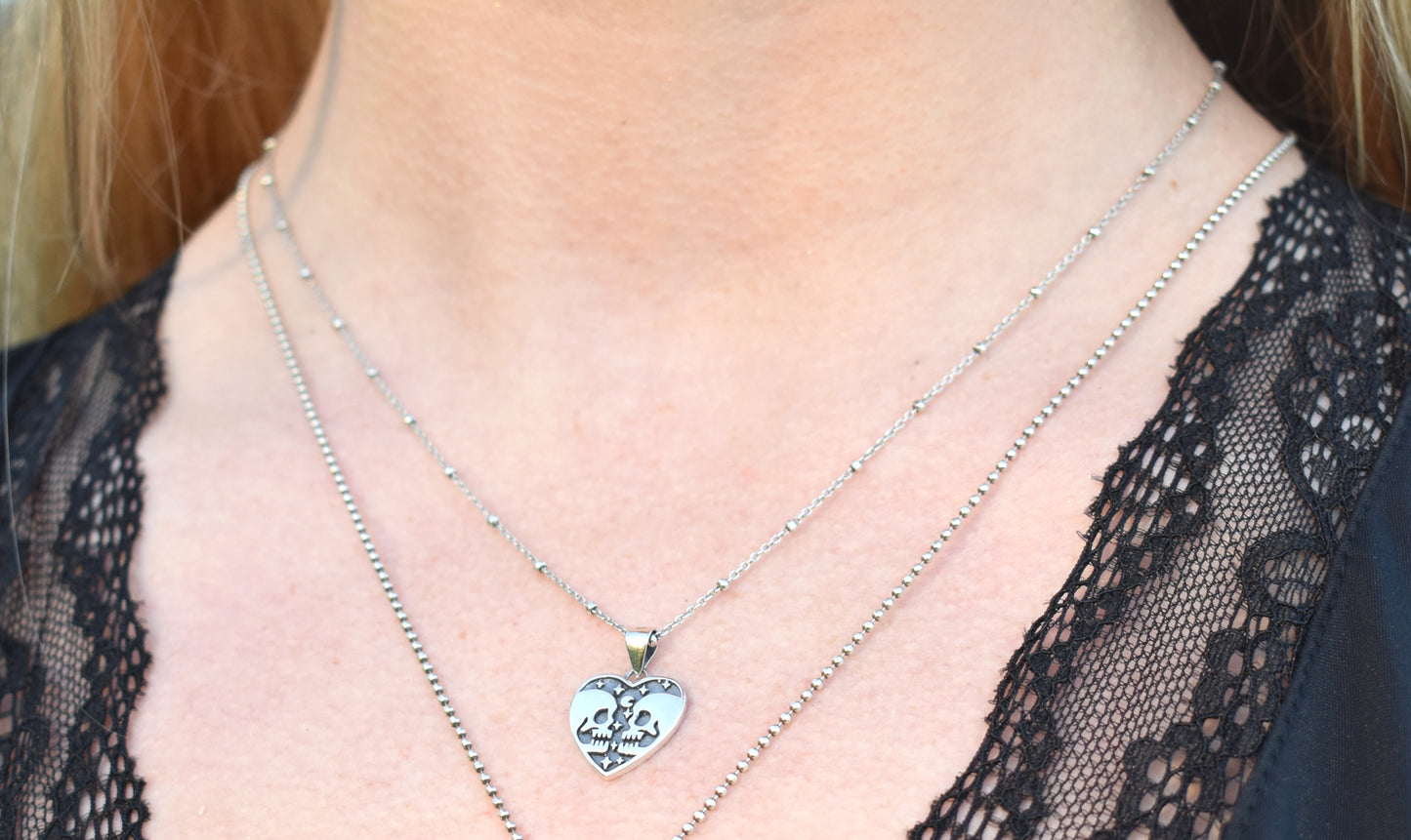 Lovers Necklace-Sterling Silver, Tarot Lovers Card