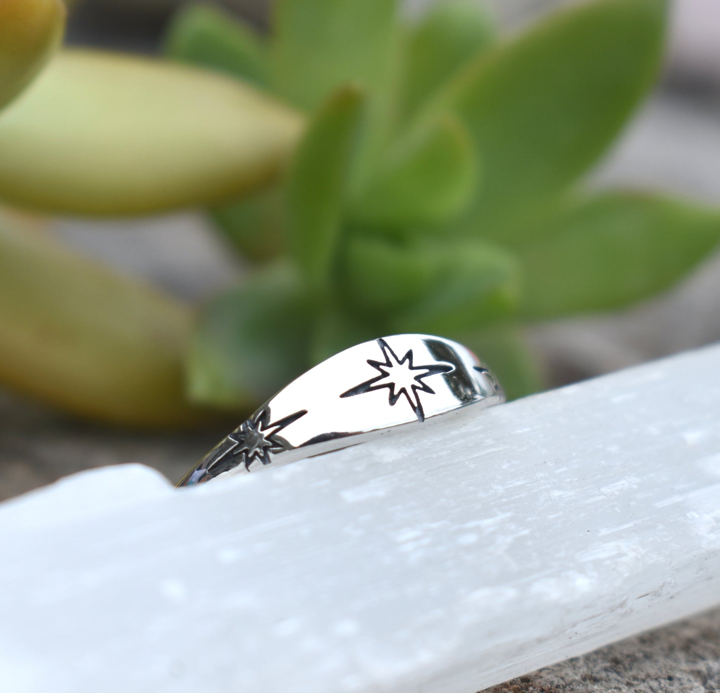 North Star Ring- Witchy Ring, Silver Star Ring, Star Jewelry-Sterling Silver Ring