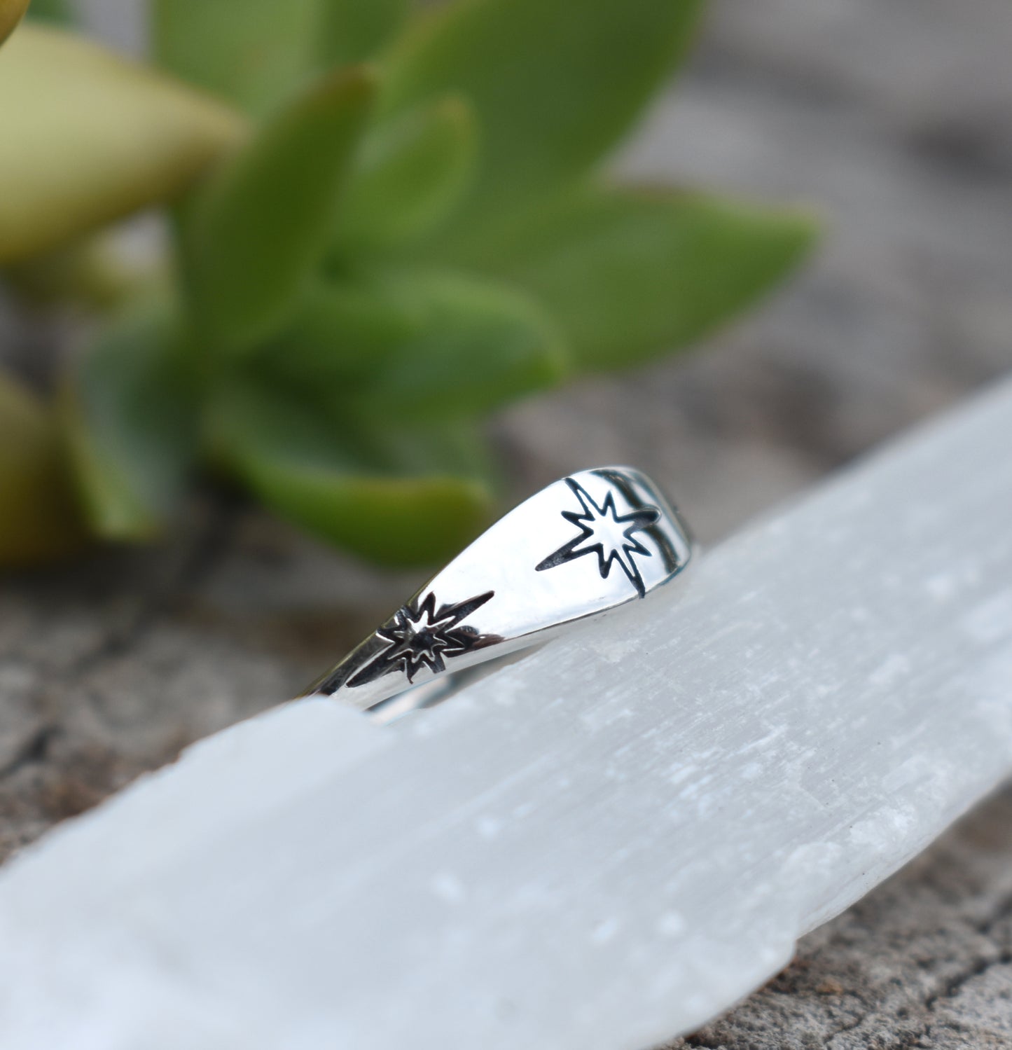 North Star Ring- Witchy Ring, Silver Star Ring, Star Jewelry-Sterling Silver Ring