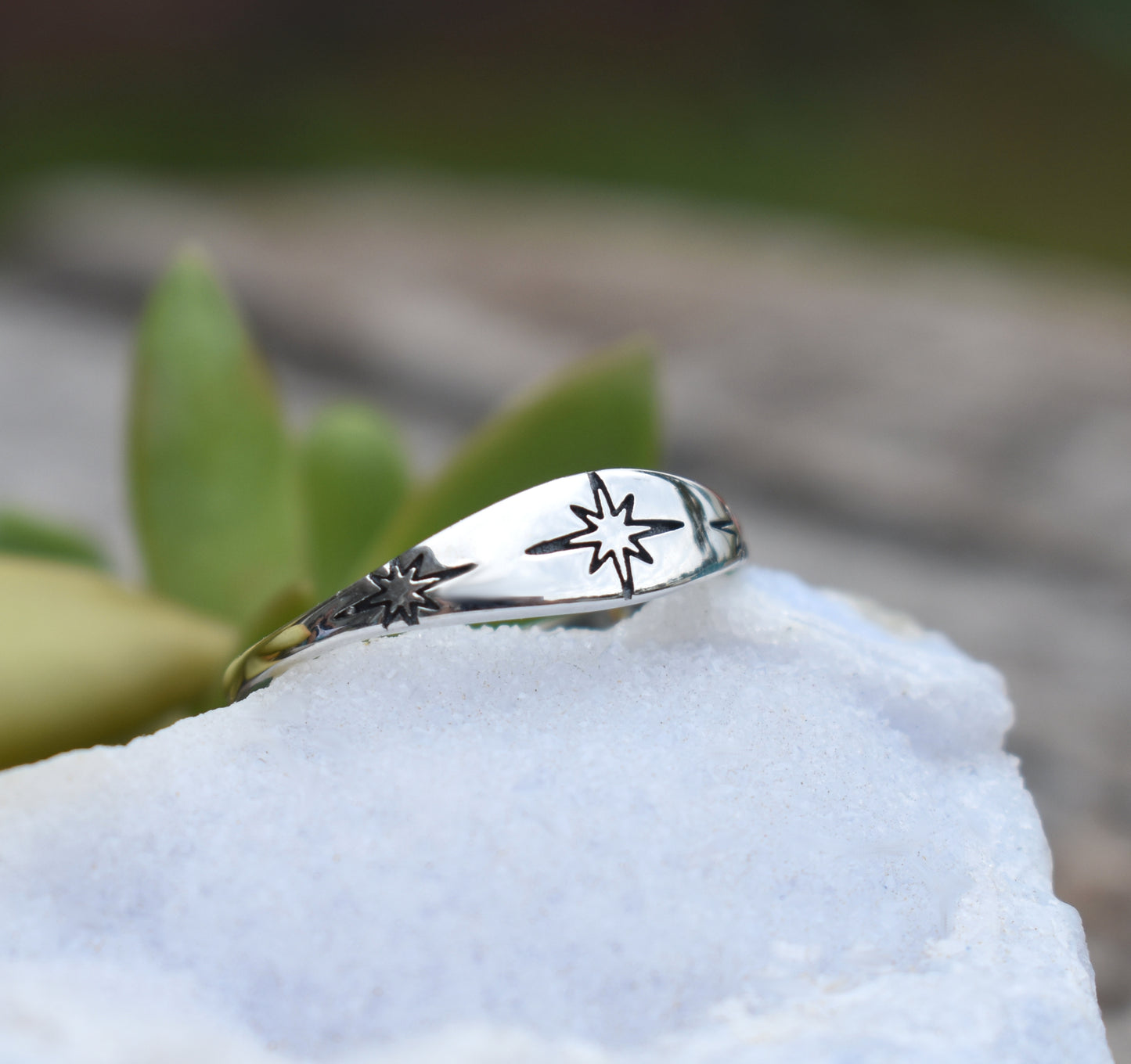 North Star Ring- Witchy Ring, Silver Star Ring, Star Jewelry-Sterling Silver Ring