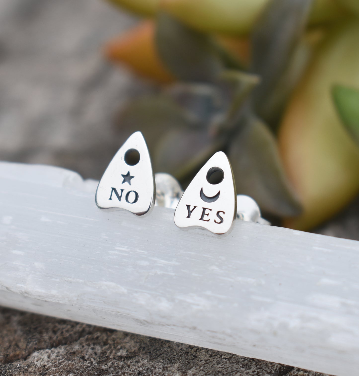 Ouija Earrings- Planchette Earrings, Witchy Earrings, Spirit Board