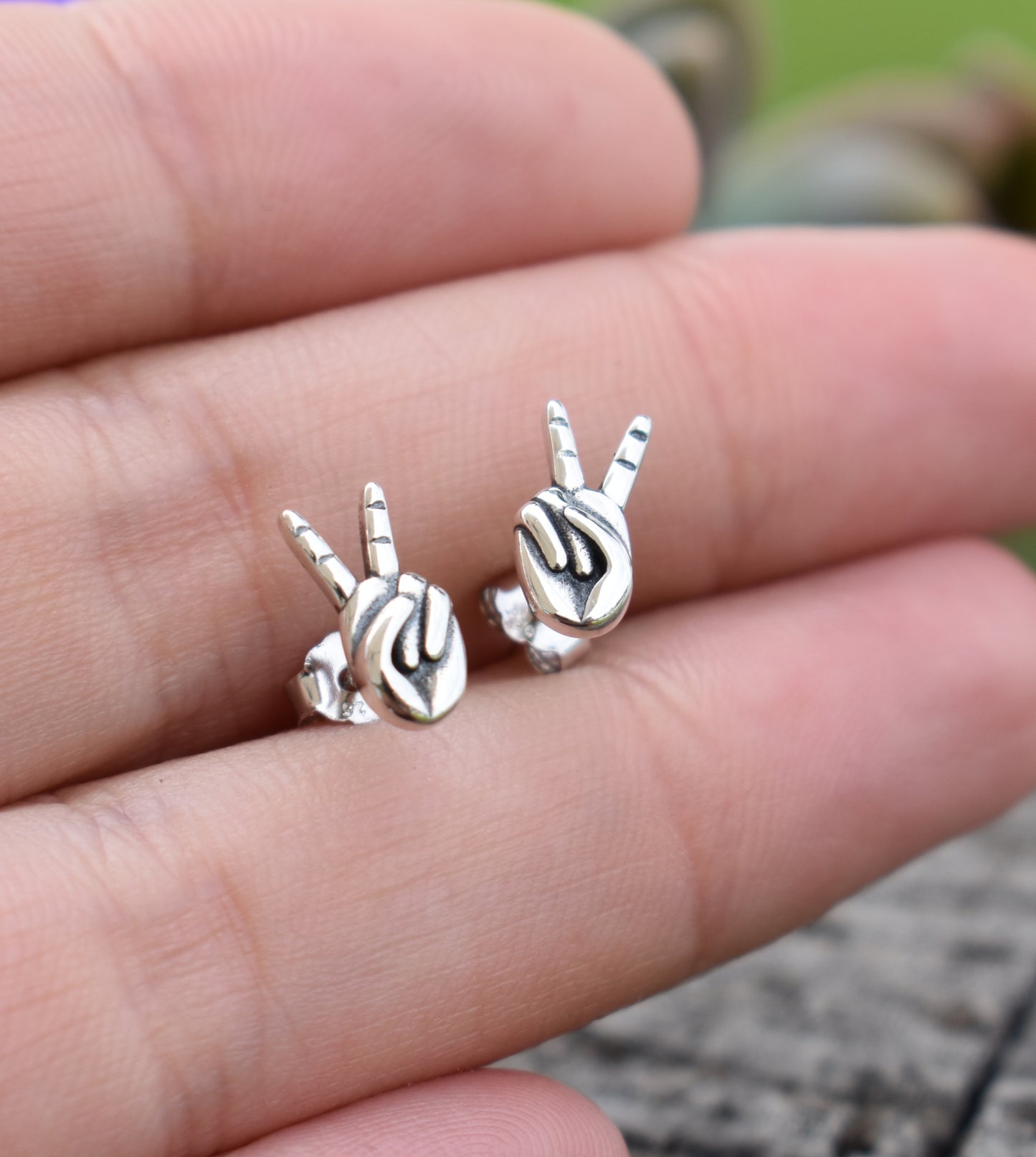 Peace Sign Earrings-Sterling SIilver, Dainty Earrings, Hippie Vibe-Peace Symbol