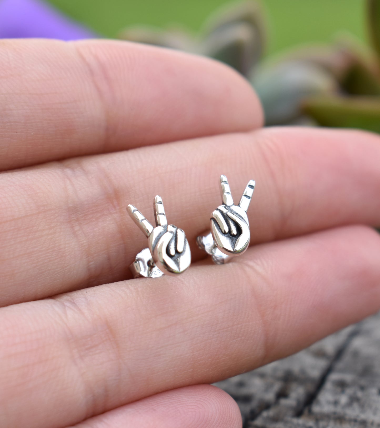 Peace Sign Earrings-Sterling SIilver, Dainty Earrings, Hippie Vibe-Peace Symbol