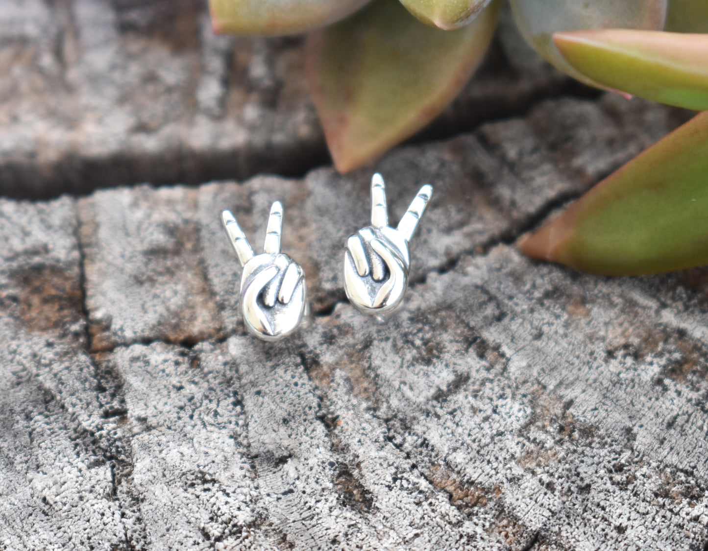 Peace Sign Earrings-Sterling SIilver, Dainty Earrings, Hippie Vibe-Peace Symbol