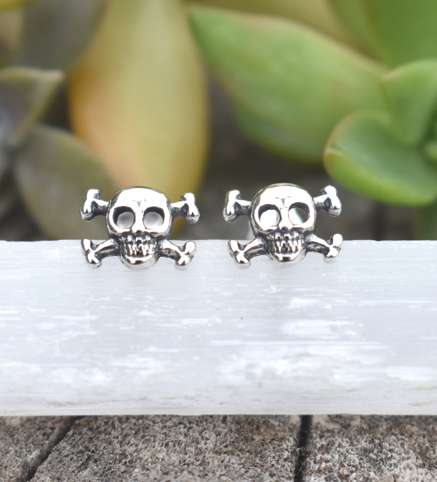 Skull Earrings- Stud Earrings, Skeleton studs, Skull Jewelry, Halloween Earrings