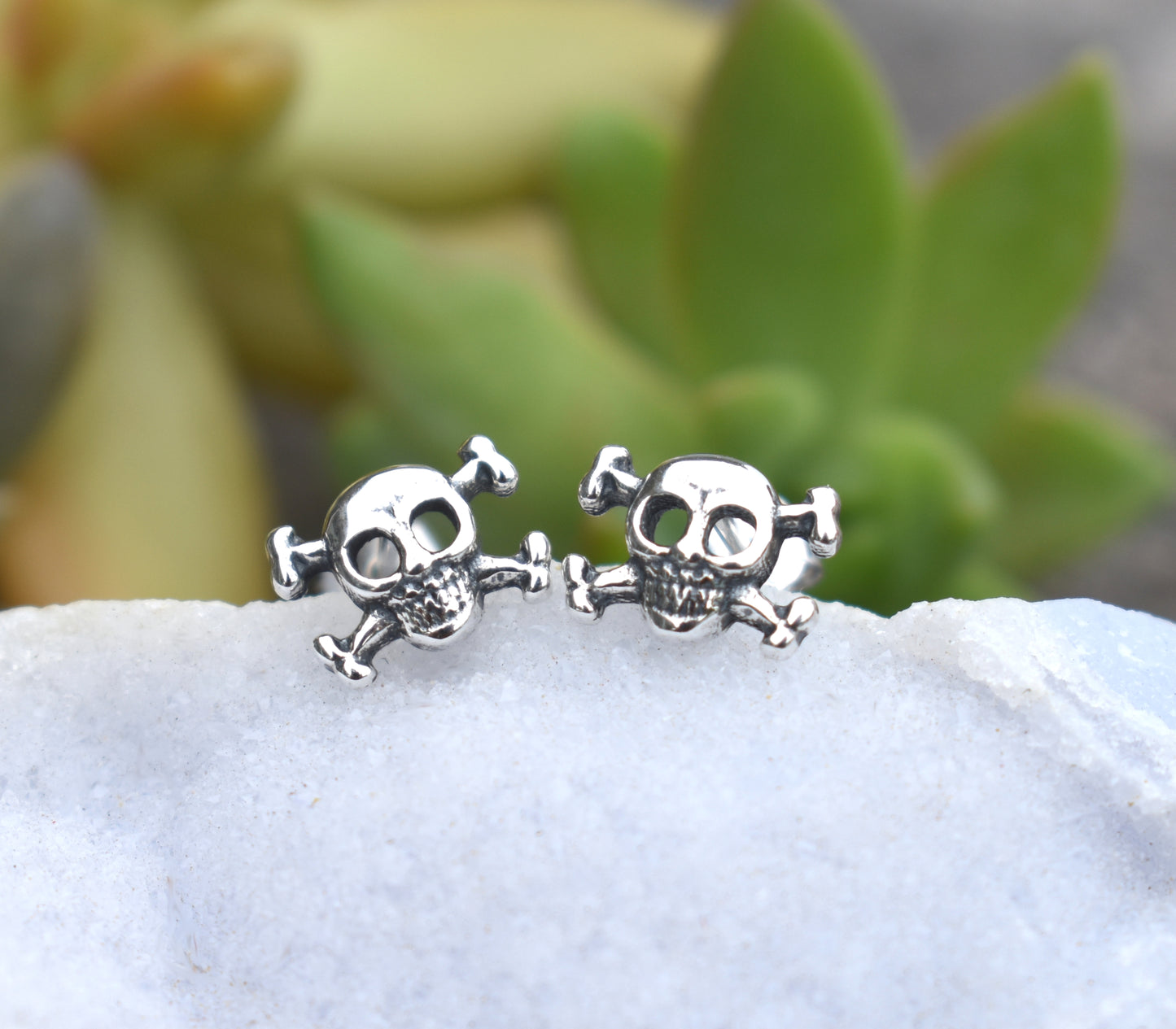 Skull Earrings- Stud Earrings, Skeleton studs, Skull Jewelry, Halloween Earrings