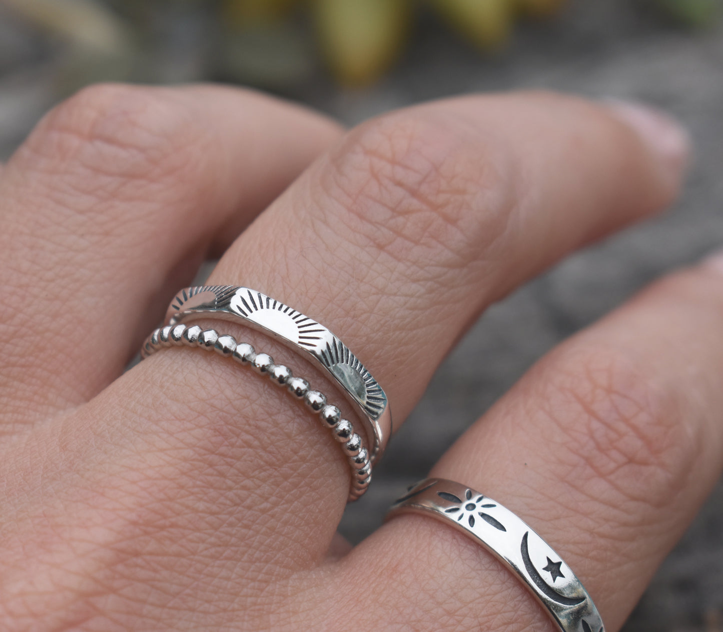 Sunburst Ring-Celestial Ring, Sterling Silver Ring-Sun Ring-Leo Stacking Ring