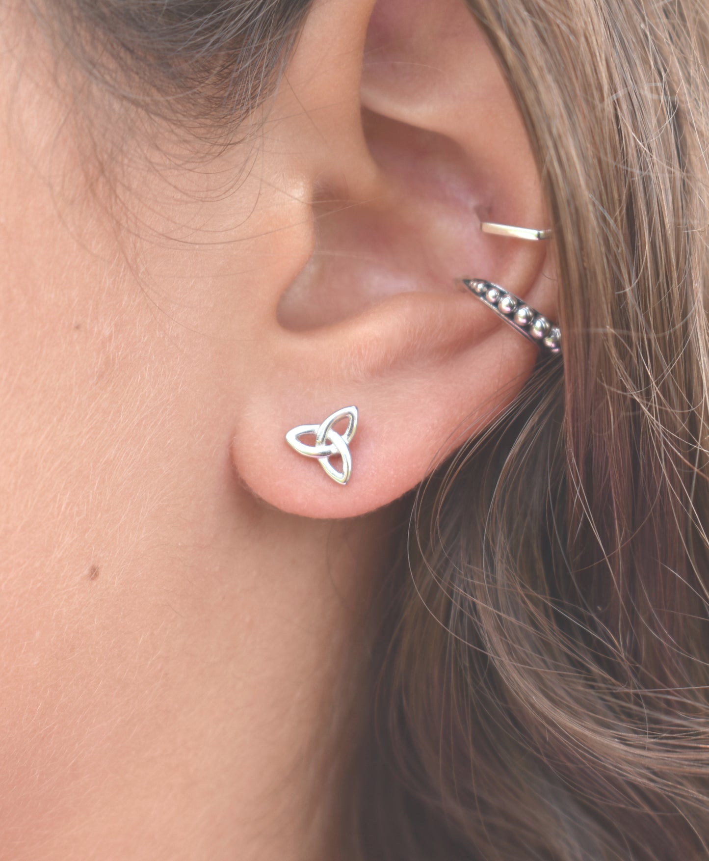 Triquetra Earrings- Celtic Earrings, Celtic Trinity-Sterling Silver Earrings