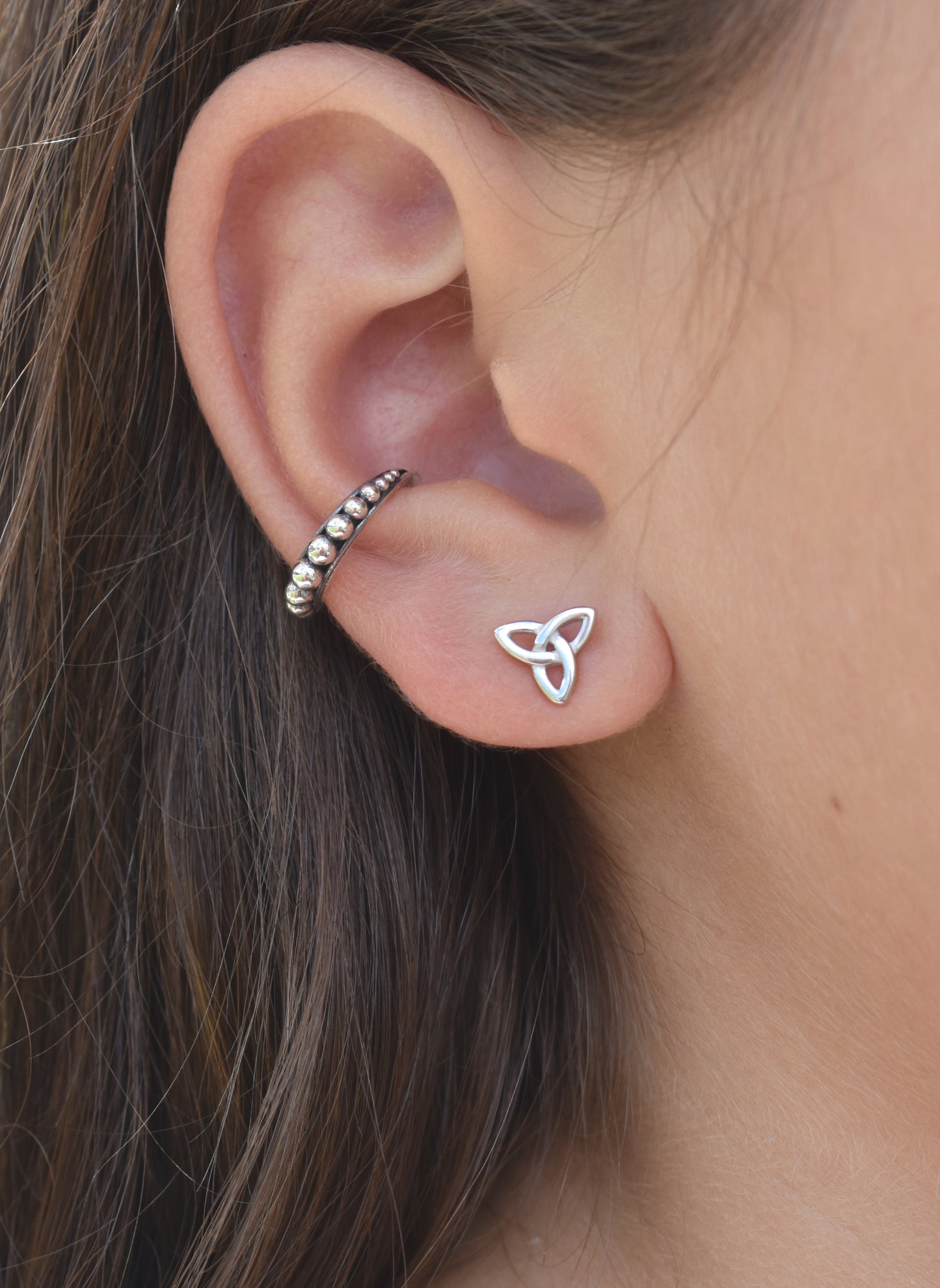 Triquetra Earrings- Celtic Earrings, Celtic Trinity-Sterling Silver Earrings