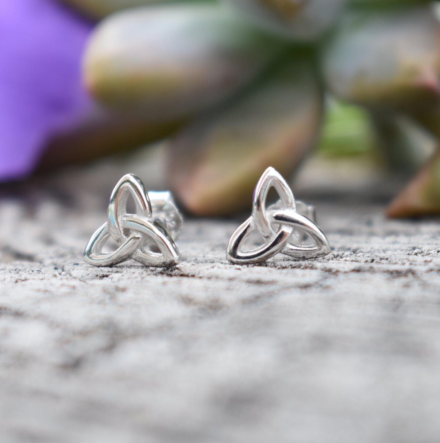 Triquetra Earrings- Celtic Earrings, Celtic Trinity-Sterling Silver Earrings