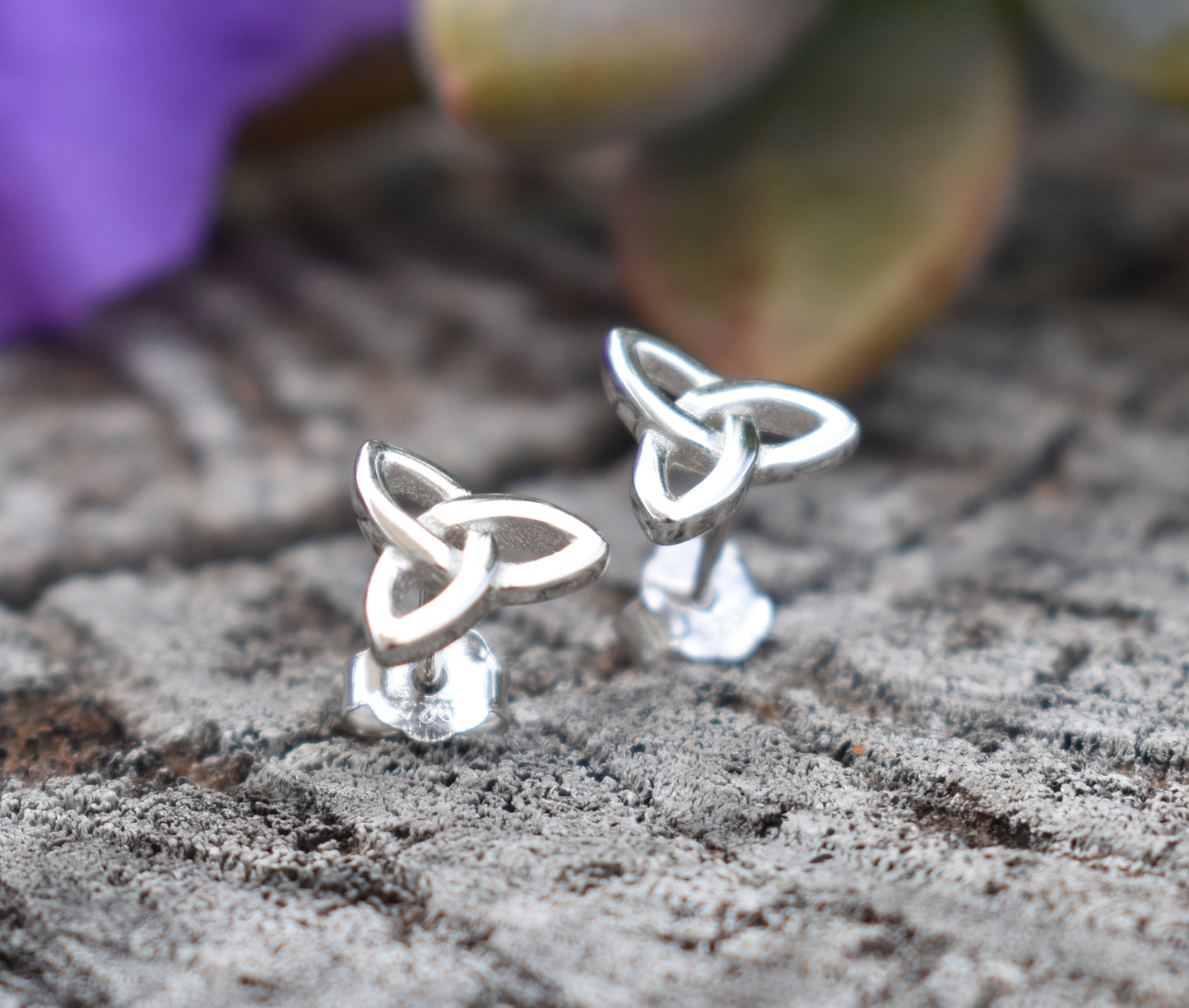 Triquetra Earrings- Celtic Earrings, Celtic Trinity-Sterling Silver Earrings