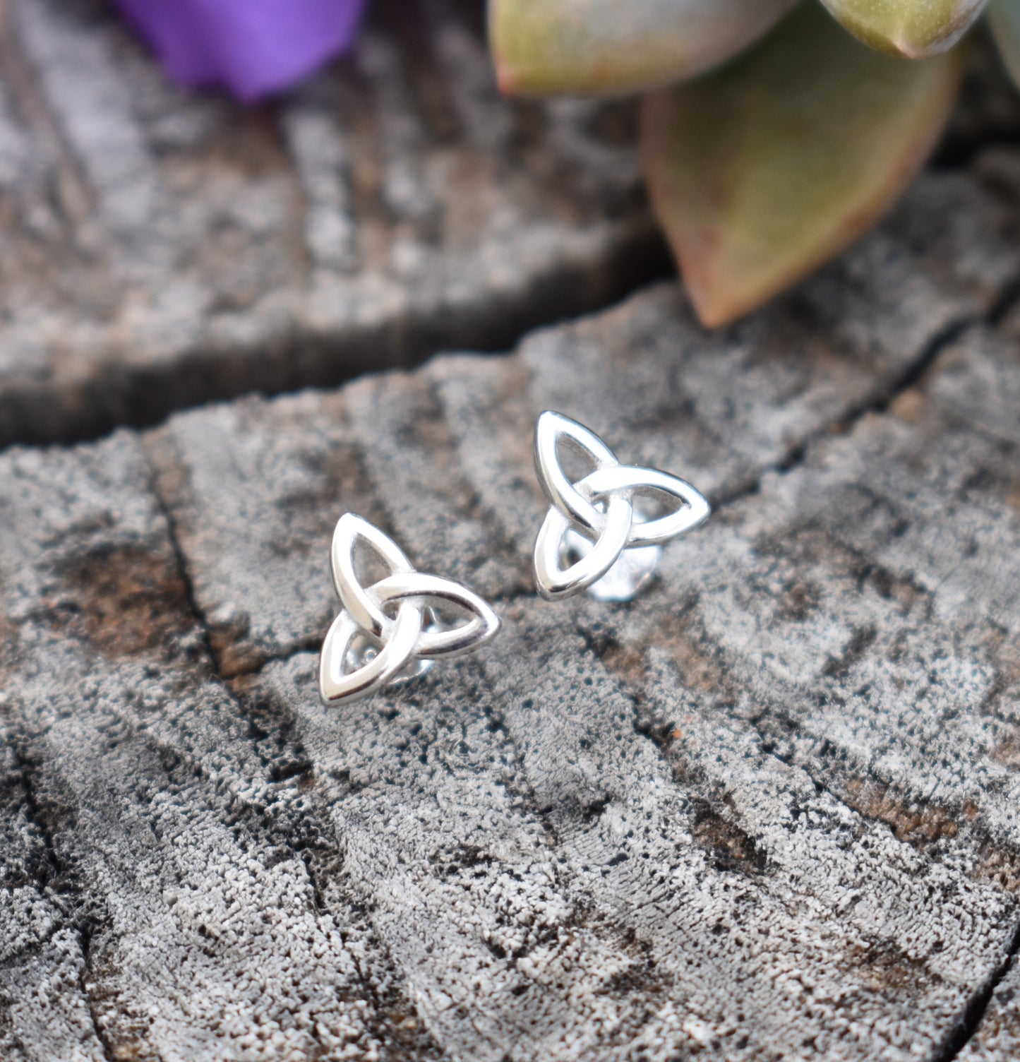 Triquetra Earrings- Celtic Earrings, Celtic Trinity-Sterling Silver Earrings
