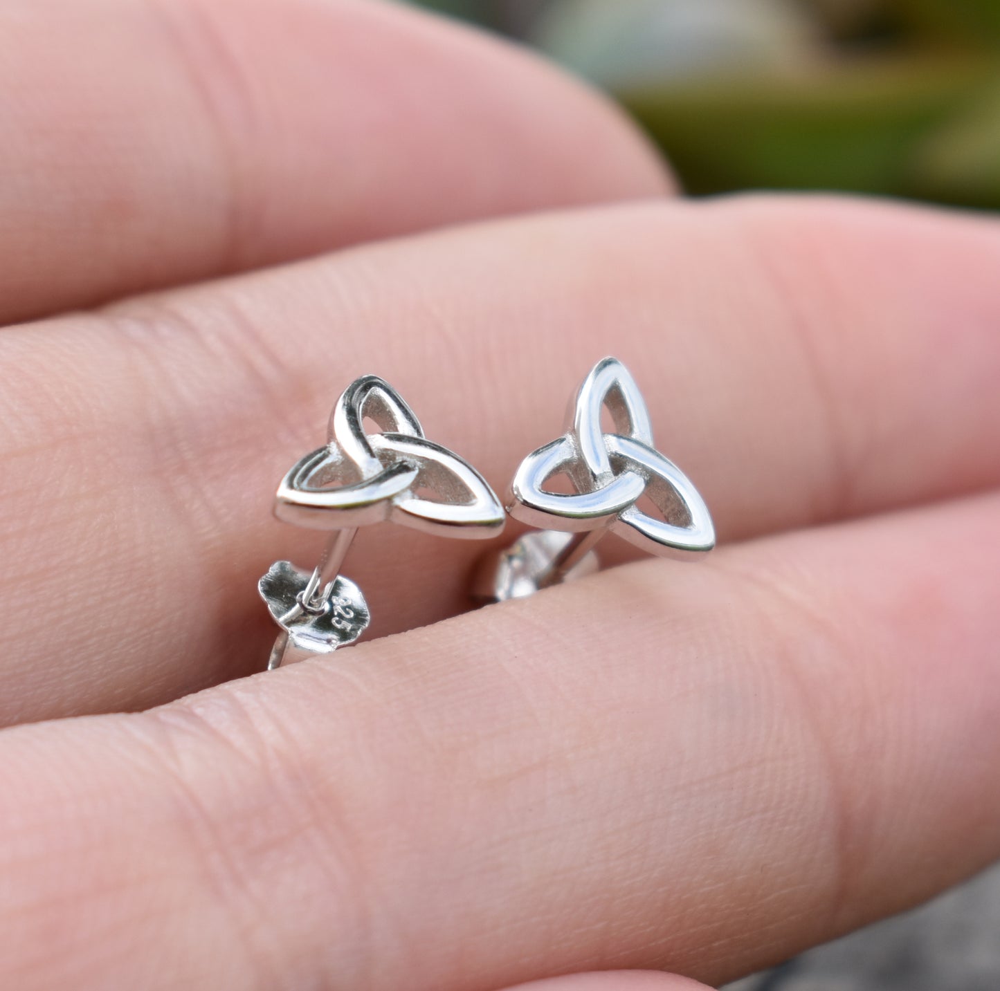 Triquetra Earrings- Celtic Earrings, Celtic Trinity-Sterling Silver Earrings