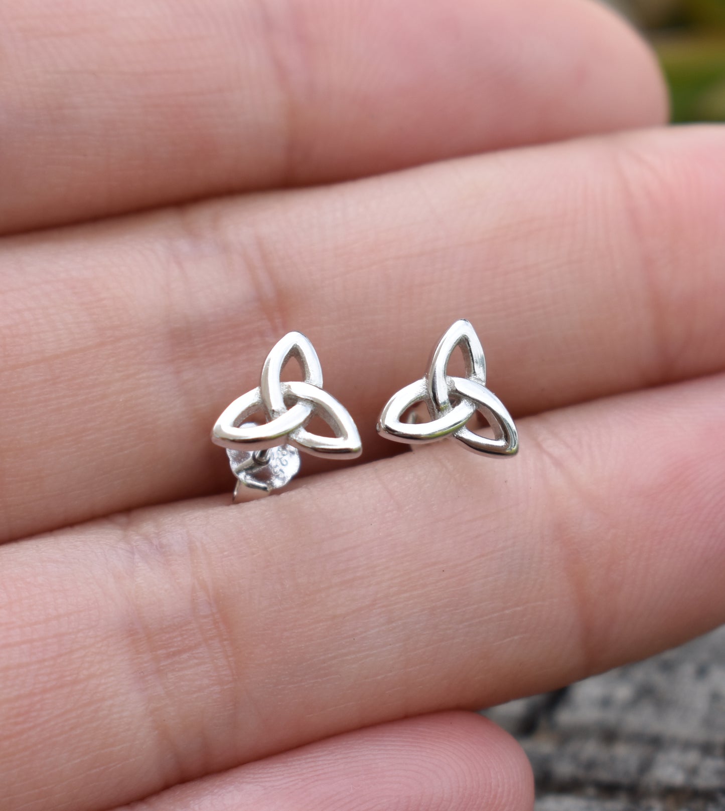Triquetra Earrings- Celtic Earrings, Celtic Trinity-Sterling Silver Earrings