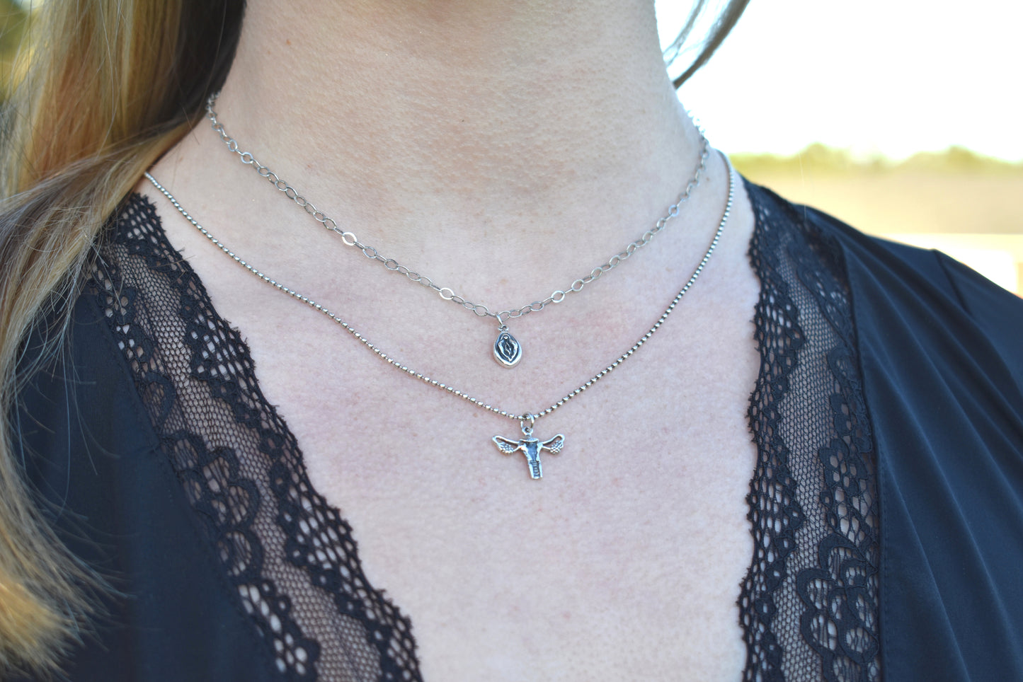 Uterus Necklace-Sterling Silver-Divine Feminine