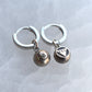 Magic Eight Ball Hoop Earrings-Sterling Silver