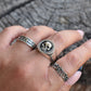 Skull Ring- Skull Signet Ring, Day of the Dead Ring, Halloween Ring, Sterling Silver Skull Ring