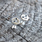 Bee Hex Stud Earrings-Sterling Silver