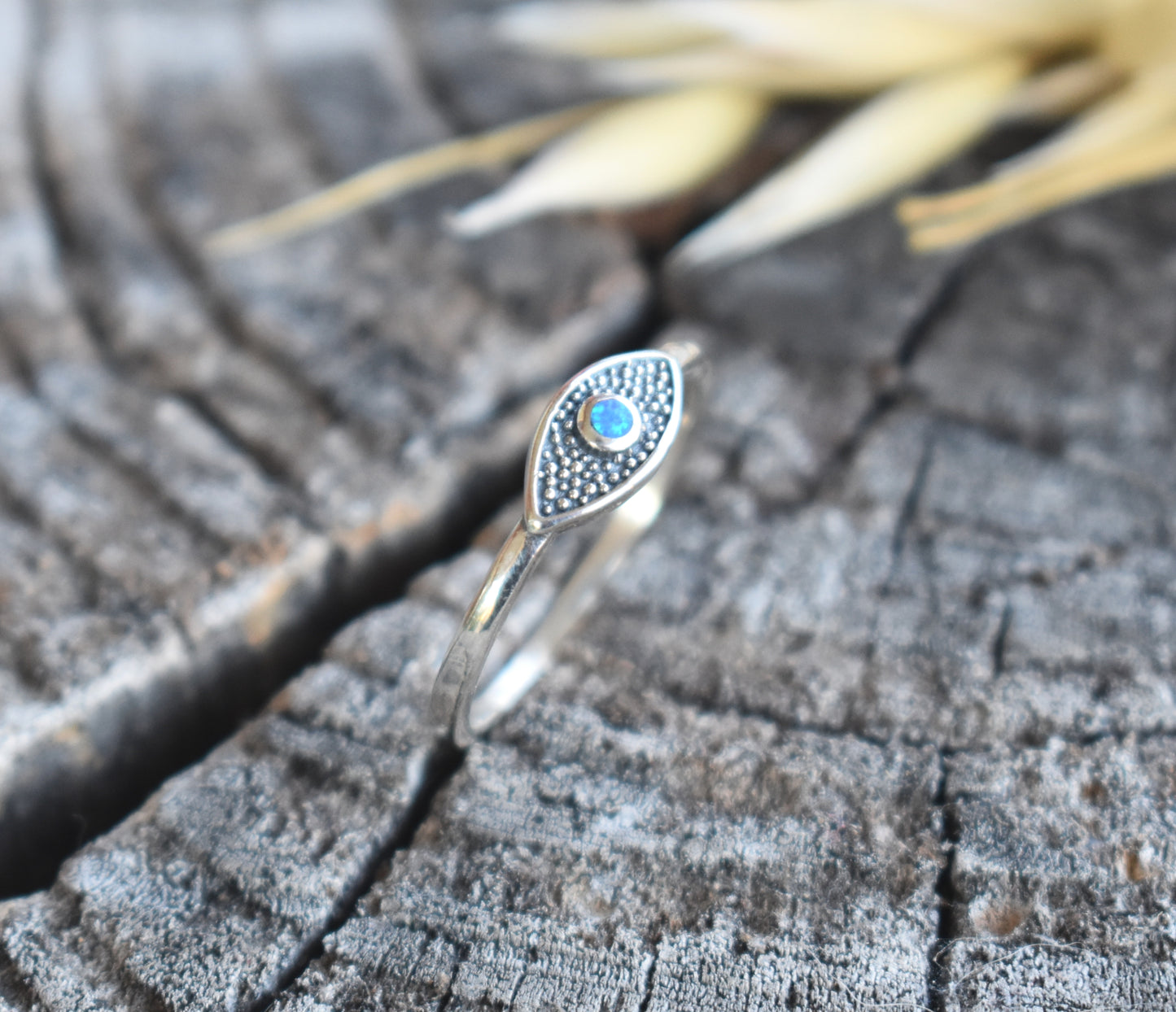 Blue Evil Eye of Protection Ring