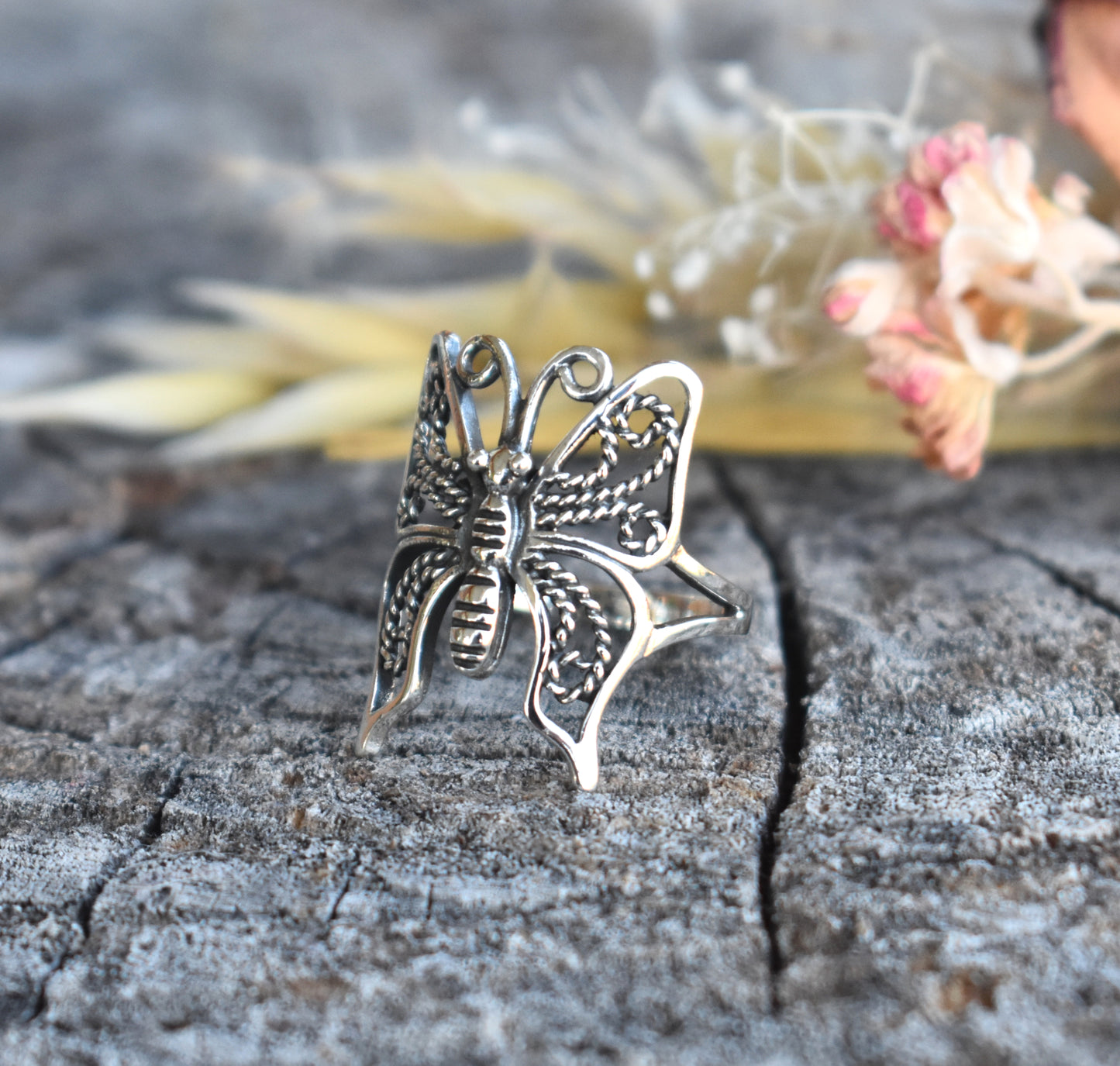 Boho Butterfly Ring-Sterling Silver