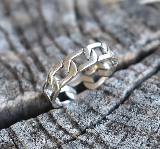 Chain Link Ring-Sterling Silver