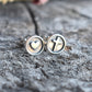 Cross & Heart Stud Earrings-Sterling Silver