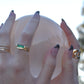 Gold Emerald Baguette Ring-18k Gold Vermeil