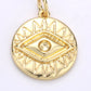 Gold Evil Eye Protection Necklace-Greek Mythology-14k Gold Fill