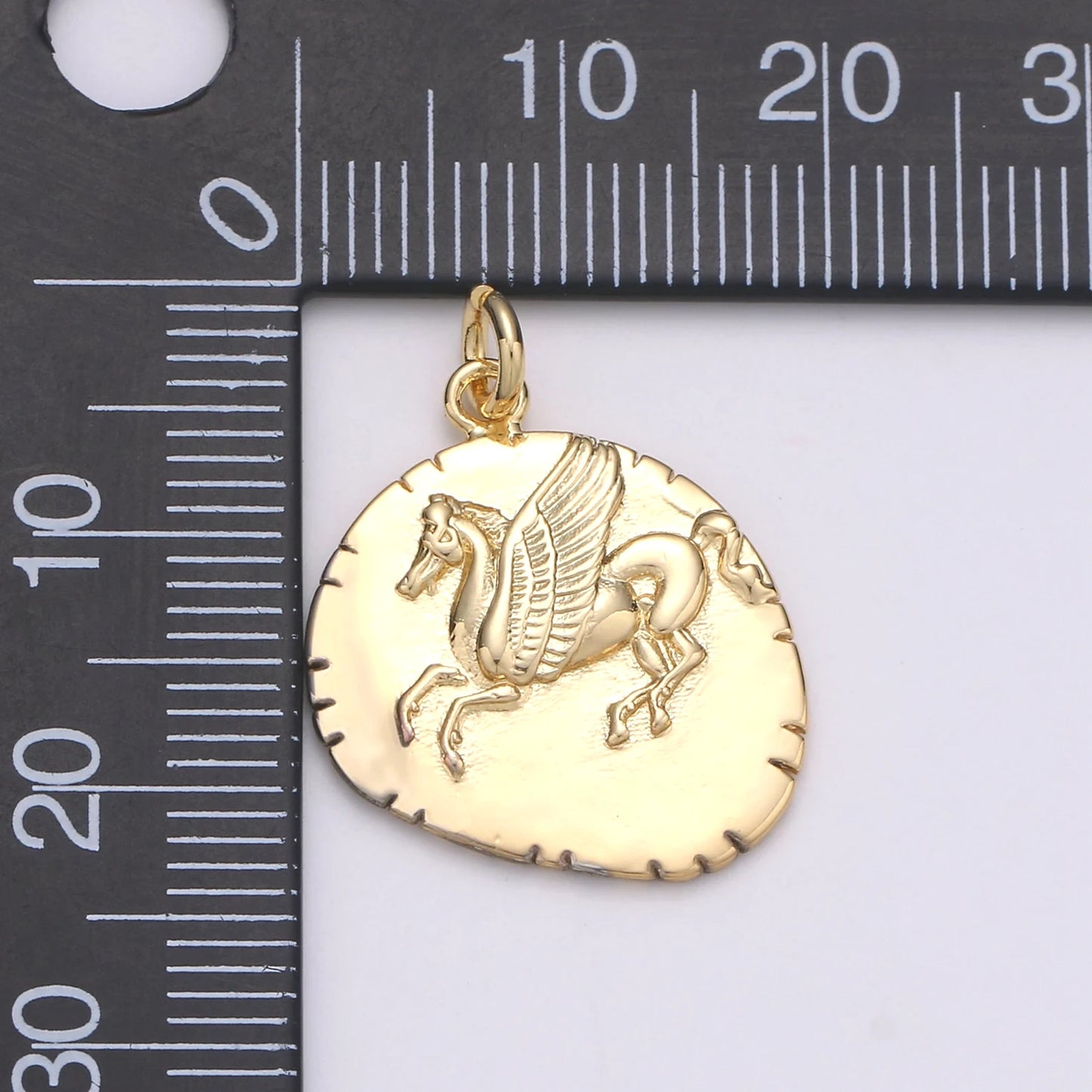 Gold Greek Pegasus Coin Necklace-14k Gold Fill