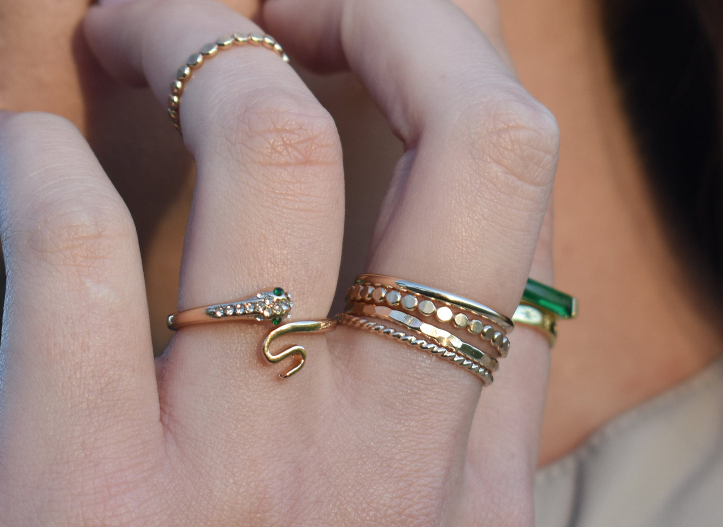 Gold Stacking Rings-14k Goldfill