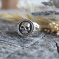 Skull Ring- Skull Signet Ring, Day of the Dead Ring, Halloween Ring, Sterling Silver Skull Ring