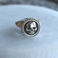 Skull Ring- Skull Signet Ring, Day of the Dead Ring, Halloween Ring, Sterling Silver Skull Ring